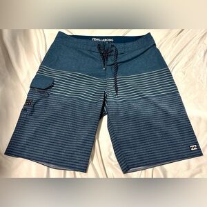 Billabong Men’s Recycler All Day Pro Swim Trunk Board Short Blue Stripe Size 29